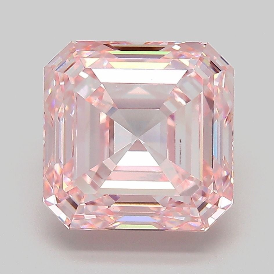IGI Asscher 5.04ct Fancy Intense Pink VVS2 - Loose Lab Diamond: IGI Asscher 5.04ct Fancy Intense Pink VVS2 - Loose Lab Diamond Item Specifics: Source: This Is A Real Diamond Grown In A Lab Not Mined. Carat: 5.04 Cut: - Color: Fancy Intense Pink Clarity: VVS2 Polis