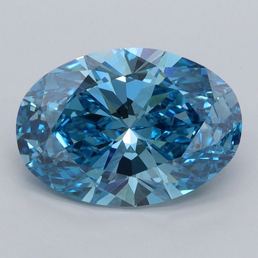 IGI Oval 2.07ct Fancy Vivid Blue VVS2 - Loose Lab Diamond: IGI Oval 2.07ct Fancy Vivid Blue VVS2 - Loose Lab Diamond Item Specifics: Source: This Is A Real Diamond Grown In A Lab Not Mined. Carat: 2.07 Cut: - Color: Fancy Vivid Blue Clarity: VVS2 Polish: EX S