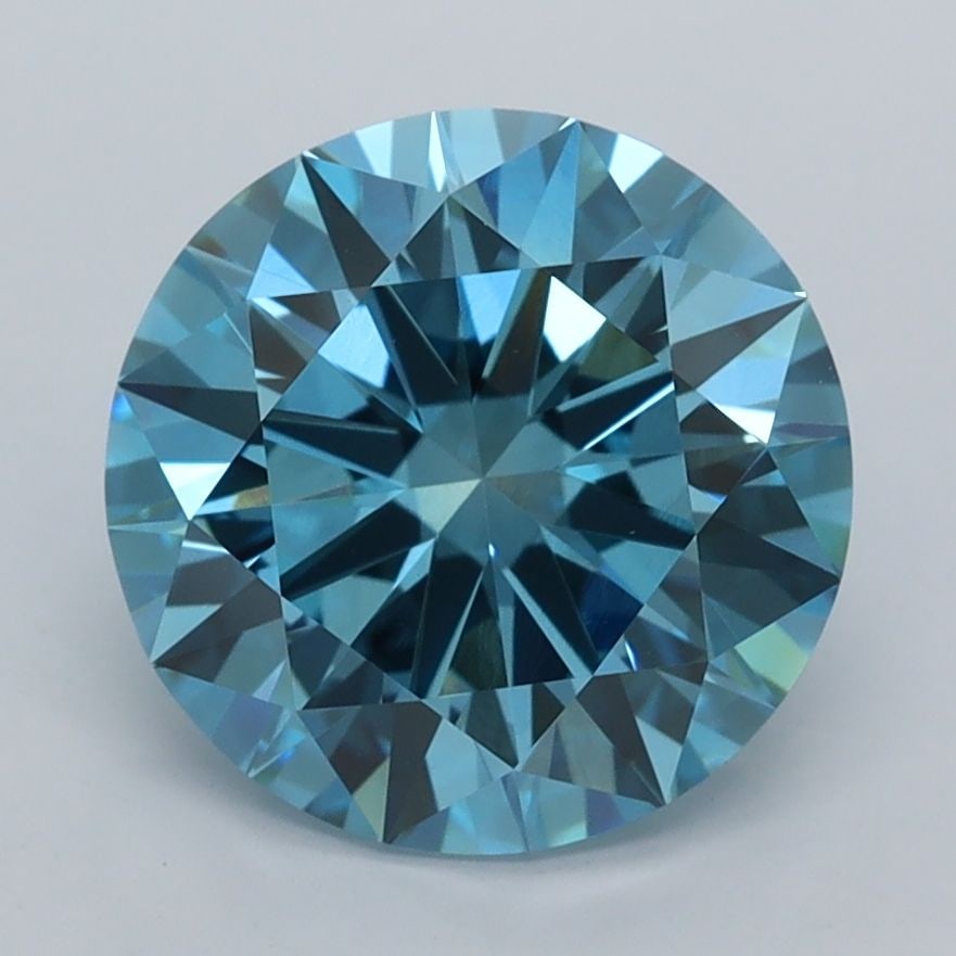IGI Round 3.01ct Fancy Vivid Blue VVS2 - Ideal Loose Lab Diamond: IGI Round 3.01ct Fancy Vivid Blue VVS2 - Ideal Loose Lab Diamond Item Specifics: Source: This Is A Real Diamond Grown In A Lab Not Mined. Carat: 3.01 Cut: ID Color: Fancy Vivid Blue Clarity: VVS2 Poli