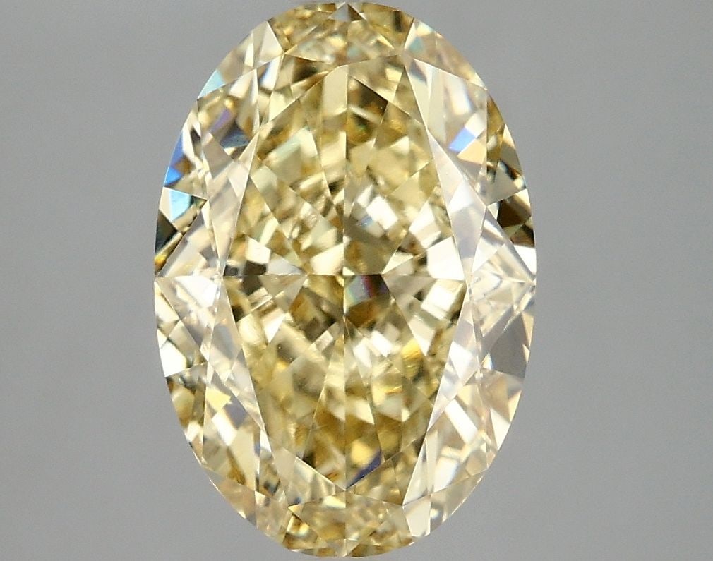 IGI Oval 4.09ct Fancy Intense Yellow VVS2 - Loose Lab Diamond (1 of 1)