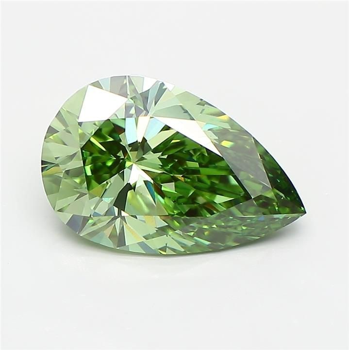 IGI Pear 2.74ct Fancy Vivid Green VVS2 - Loose Lab Diamond: IGI Pear 2.74ct Fancy Vivid Green VVS2 - Loose Lab Diamond Item Specifics: Source: This Is A Real Diamond Grown In A Lab Not Mined. Carat: 2.74 Cut: - Color: Fancy Vivid Green Clarity: VVS2 Polish: EX
