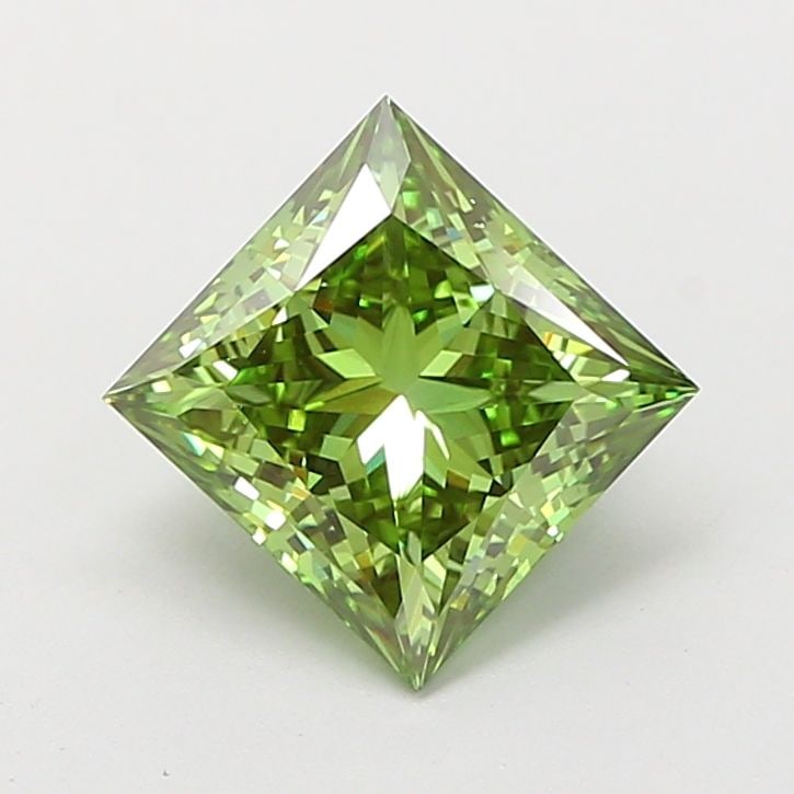 IGI Princess 2.03ct Fancy Vivid Green VVS2 - Loose Lab Diamond: IGI Princess 2.03ct Fancy Vivid Green VVS2 - Loose Lab Diamond Item Specifics: Source: This Is A Real Diamond Grown In A Lab Not Mined. Carat: 2.03 Cut: - Color: Fancy Vivid Green Clarity: VVS2 Polish