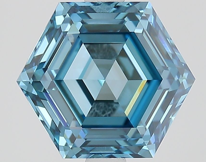 IGI Hexagonal 2.63ct Fancy Vivid Blue VVS2 - Loose Lab Diamond: IGI Hexagonal 2.63ct Fancy Vivid Blue VVS2 - Loose Lab Diamond Item Specifics: Source: This Is A Real Diamond Grown In A Lab Not Mined. Carat: 2.63 Cut: - Color: Fancy Vivid Blue Clarity: VVS2 Polish: