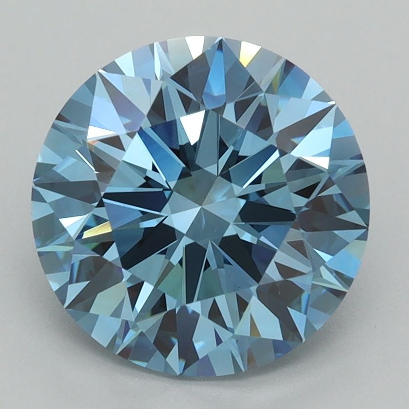 IGI Round 3.04ct Fancy Vivid Blue VVS2 - Ideal Loose Lab Diamond: IGI Round 3.04ct Fancy Vivid Blue VVS2 - Ideal Loose Lab Diamond Item Specifics: Source: This Is A Real Diamond Grown In A Lab Not Mined. Carat: 3.04 Cut: ID Color: Fancy Vivid Blue Clarity: VVS2