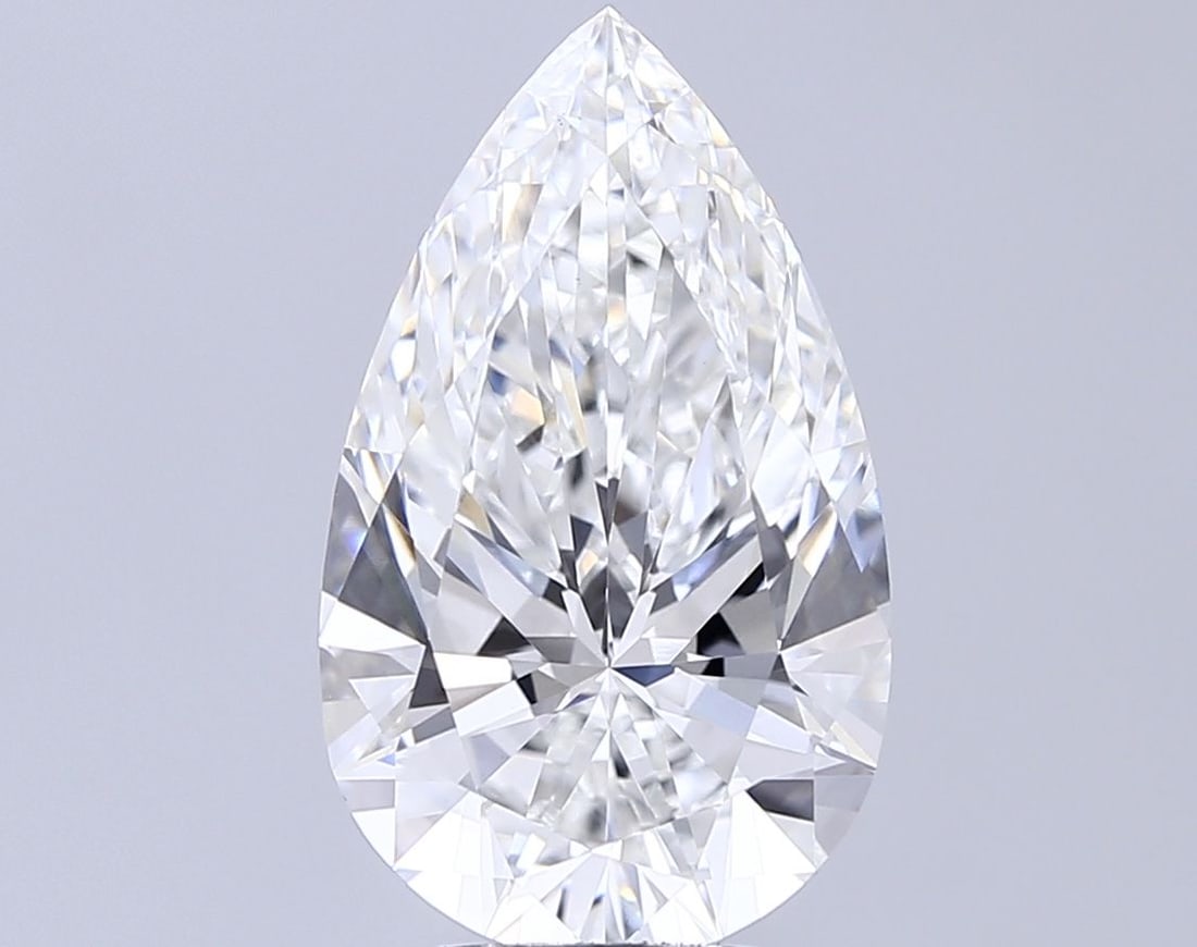 IGI Pear 5.06ct F VVS2 - Loose Lab Diamond: IGI Pear 5.06ct F VVS2 - Loose Lab Diamond Item Specifics: Source: This Is A Real Diamond Grown In A Lab Not Mined. Carat: 5.06 Cut: - Color: F Clarity: VVS2 Polish: EX Symmetry: EX Measurements: 15.7