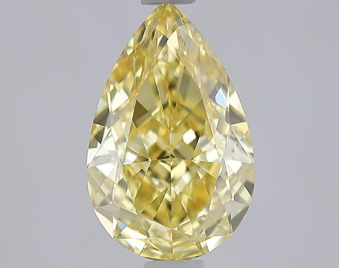 IGI Pear 1.59ct Fancy Intense Yellow VVS2 - Loose Lab Diamond: IGI Pear 1.59ct Fancy Intense Yellow VVS2 - Loose Lab Diamond Item Specifics: Source: This Is A Real Diamond Grown In A Lab Not Mined. Carat: 1.59 Cut: - Color: Fancy Intense Yellow Clarity: VVS2 Poli