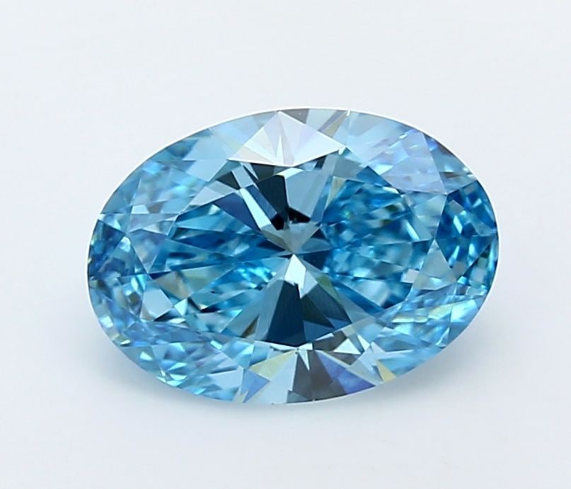 IGI Oval 2.5ct Fancy Vivid Blue VVS2 - Loose Lab Diamond: IGI Oval 2.5ct Fancy Vivid Blue VVS2 - Loose Lab Diamond Item Specifics: Source: This Is A Real Diamond Grown In A Lab Not Mined. Carat: 2.5 Cut: - Color: Fancy Vivid Blue Clarity: VVS2 Polish: EX Sym