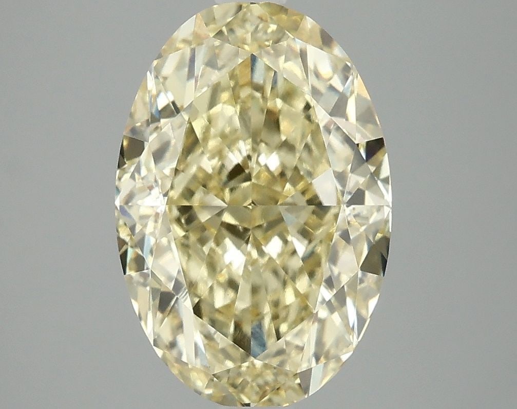 IGI Oval 4.1ct Fancy Intense Yellow VVS2 - Loose Lab Diamond (1 of 1)