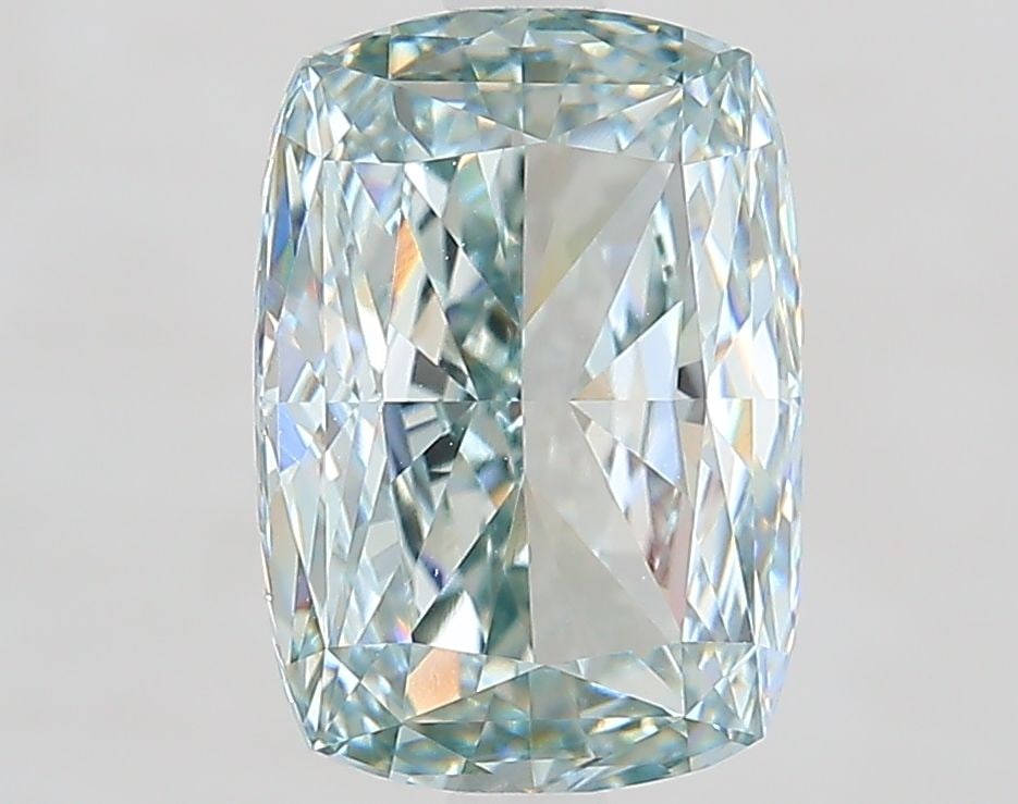 IGI Cushion Modified 3.56ct Fancy Blueish Green VVS2 - Loose Lab Diamond: IGI Cushion Modified 3.56ct Fancy Blueish Green VVS2 - Loose Lab Diamond Item Specifics: Source: This Is A Real Diamond Grown In A Lab Not Mined. Carat: 3.56 Cut: - Color: Fancy Blueish Green Clarity: