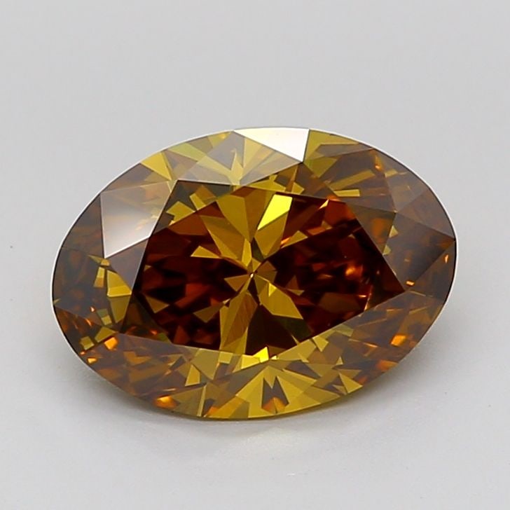 IGI Oval 3.07ct Fancy Yellowish Brown VVS2 - Loose Lab Diamond (1 of 1)