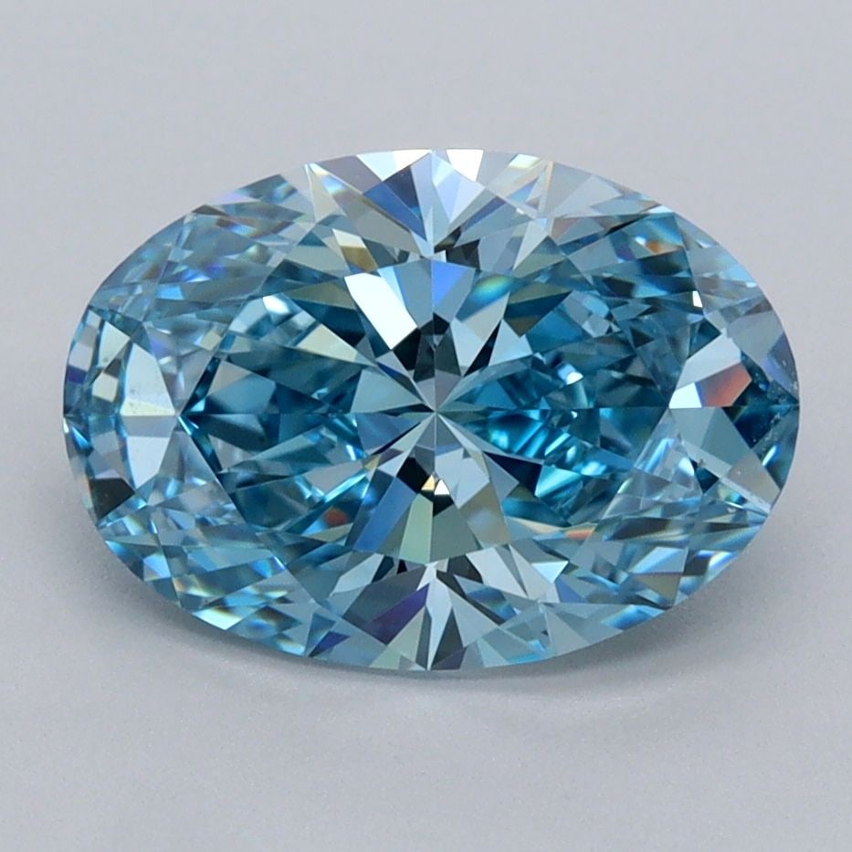 IGI Oval 2.55ct Fancy Vivid Blue VVS1 - Loose Lab Diamond: IGI Oval 2.55ct Fancy Vivid Blue VVS1 - Loose Lab Diamond Item Specifics: Source: This Is A Real Diamond Grown In A Lab Not Mined. Carat: 2.55 Cut: - Color: Fancy Vivid Blue Clarity: VVS1 Polish: EX S