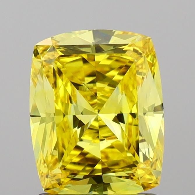 IGI Cushion Modified 1.55ct Fancy Vivid Yellow VVS2 - Loose Lab Diamond: IGI Cushion Modified 1.55ct Fancy Vivid Yellow VVS2 - Loose Lab Diamond Item Specifics: Source: This Is A Real Diamond Grown In A Lab Not Mined. Carat: 1.55 Cut: - Color: Fancy Vivid Yellow Clarity: V