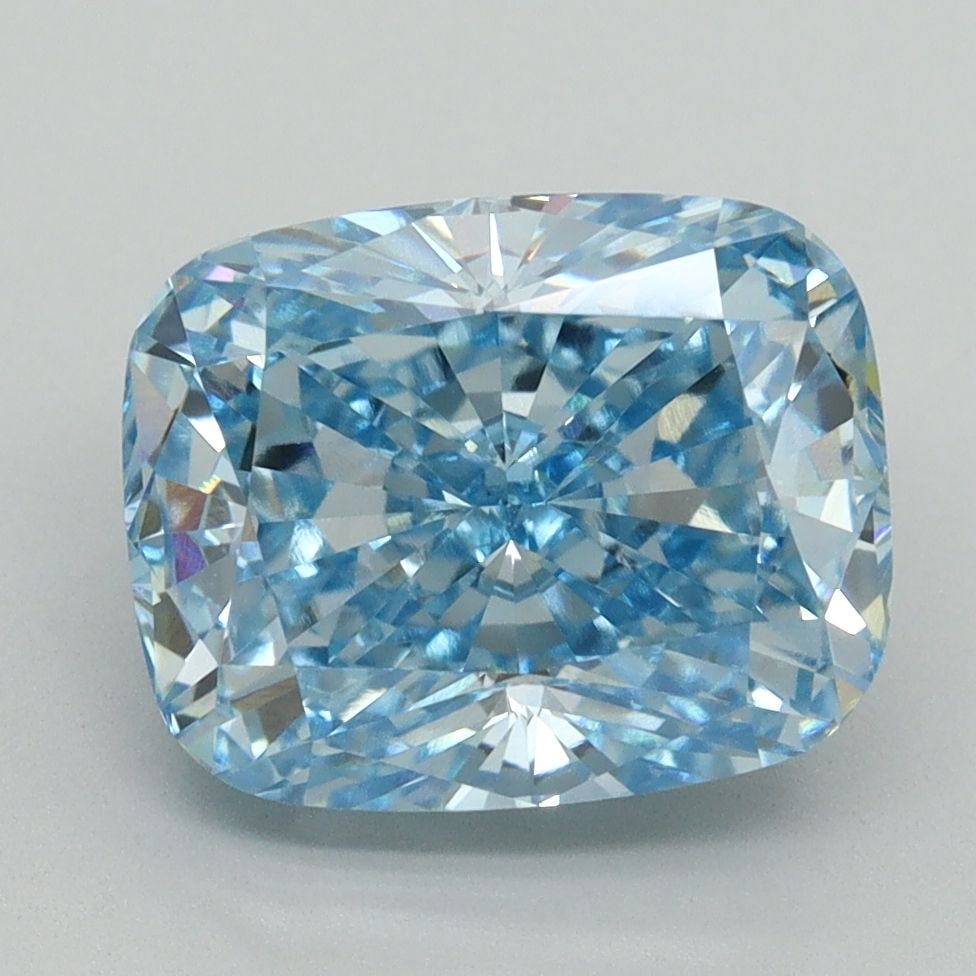 IGI Cushion Brilliant 4.13ct Fancy Vivid Blue VVS2 - Loose Lab Diamond: IGI Cushion Brilliant 4.13ct Fancy Vivid Blue VVS2 - Loose Lab Diamond Item Specifics: Source: This Is A Real Diamond Grown In A Lab Not Mined. Carat: 4.13 Cut: - Color: Fancy Vivid Blue Clarity: VVS2