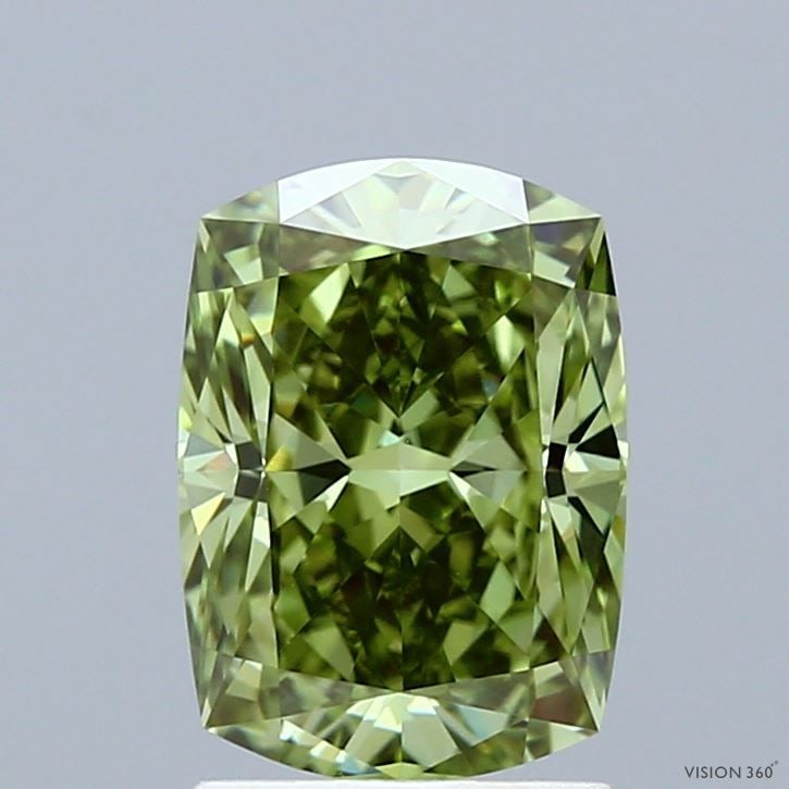 IGI Cushion Modified 2.08ct Fancy Vivid Green VVS2 - Loose Lab Diamond: IGI Cushion Modified 2.08ct Fancy Vivid Green VVS2 - Loose Lab Diamond Item Specifics: Source: This Is A Real Diamond Grown In A Lab Not Mined. Carat: 2.08 Cut: - Color: Fancy Vivid Green Clarity: VVS