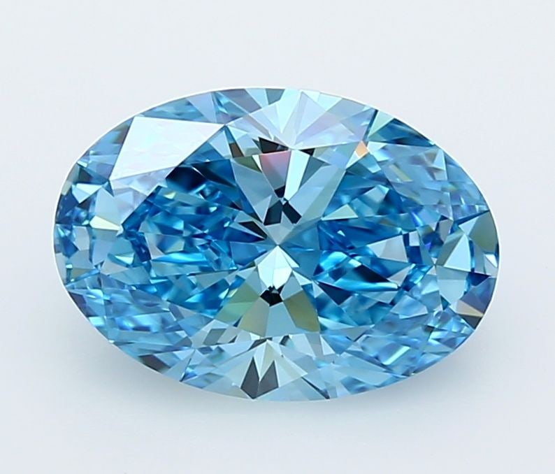 IGI Oval 3.17ct Fancy Vivid Blue VVS1 - Loose Lab Diamond: IGI Oval 3.17ct Fancy Vivid Blue VVS1 - Loose Lab Diamond Item Specifics: Source: This Is A Real Diamond Grown In A Lab Not Mined. Carat: 3.17 Cut: - Color: Fancy Vivid Blue Clarity: VVS1 Polish: EX S
