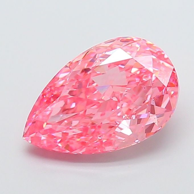 IGI Pear 4.59ct Fancy Vivid Pink VVS2 - Loose Lab Diamond: IGI Pear 4.59ct Fancy Vivid Pink VVS2 - Loose Lab Diamond Item Specifics: Source: This Is A Real Diamond Grown In A Lab Not Mined. Carat: 4.59 Cut: - Color: Fancy Vivid Pink Clarity: VVS2 Polish: EX S