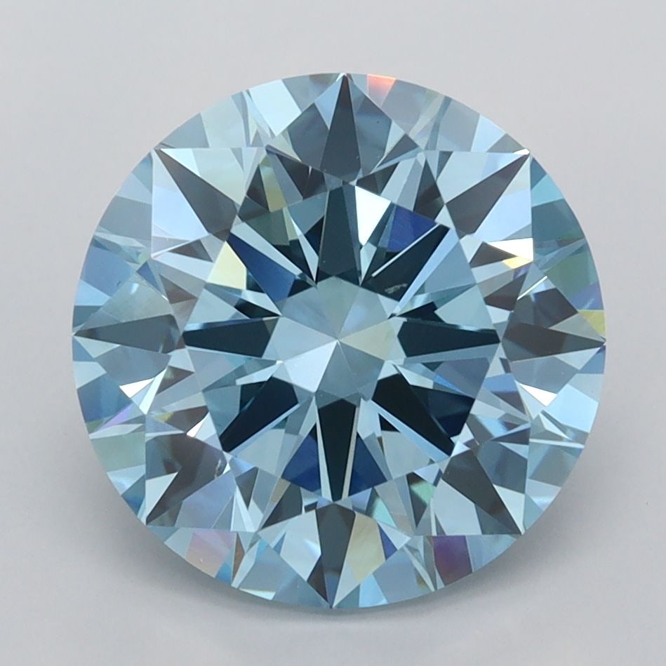 IGI Round 3.97ct Fancy Vivid Blue VVS2 - Ideal Loose Lab Diamond: IGI Round 3.97ct Fancy Vivid Blue VVS2 - Ideal Loose Lab Diamond Item Specifics: Source: This Is A Real Diamond Grown In A Lab Not Mined. Carat: 3.97 Cut: ID Color: Fancy Vivid Blue Clarity: VVS2