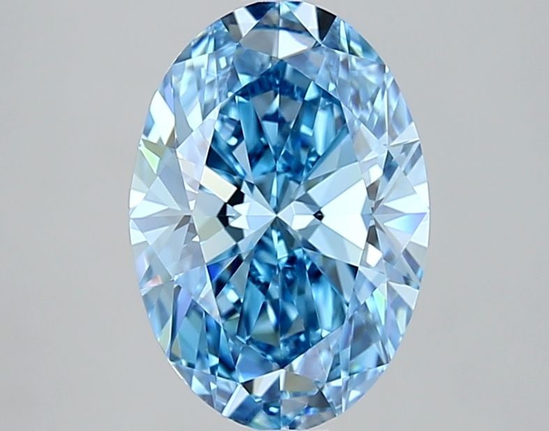 IGI Oval 2.02ct Fancy Vivid Blue VVS2 - Loose Lab Diamond: IGI Oval 2.02ct Fancy Vivid Blue VVS2 - Loose Lab Diamond Item Specifics: Source: This Is A Real Diamond Grown In A Lab Not Mined. Carat: 2.02 Cut: - Color: Fancy Vivid Blue Clarity: VVS2 Polish: EX S
