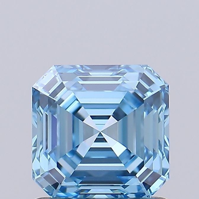 IGI Asscher 1.01ct Fancy Vivid Blue VVS2 - Loose Lab Diamond: IGI Asscher 1.01ct Fancy Vivid Blue VVS2 - Loose Lab Diamond Item Specifics: Source: This Is A Real Diamond Grown In A Lab Not Mined. Carat: 1.01 Cut: - Color: Fancy Vivid Blue Clarity: VVS2 Polish: E