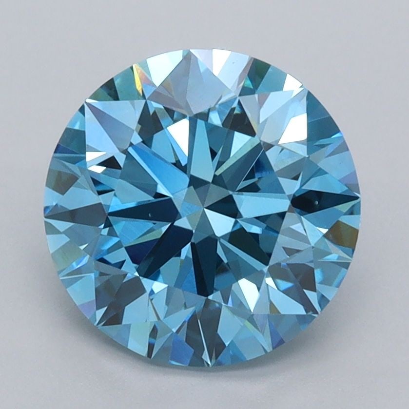 IGI Round 2.55ct Fancy Vivid Blue VVS2 - Ideal Loose Lab Diamond: IGI Round 2.55ct Fancy Vivid Blue VVS2 - Ideal Loose Lab Diamond Item Specifics: Source: This Is A Real Diamond Grown In A Lab Not Mined. Carat: 2.55 Cut: ID Color: Fancy Vivid Blue Clarity: VVS2 Poli