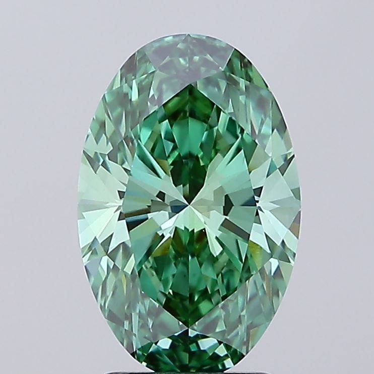 IGI Oval 2.52ct Fancy Vivid Green VVS2 - Loose Lab Diamond: IGI Oval 2.52ct Fancy Vivid Green VVS2 - Loose Lab Diamond Item Specifics: Source: This Is A Real Diamond Grown In A Lab Not Mined. Carat: 2.52 Cut: - Color: Fancy Vivid Green Clarity: VVS2 Polish: EX