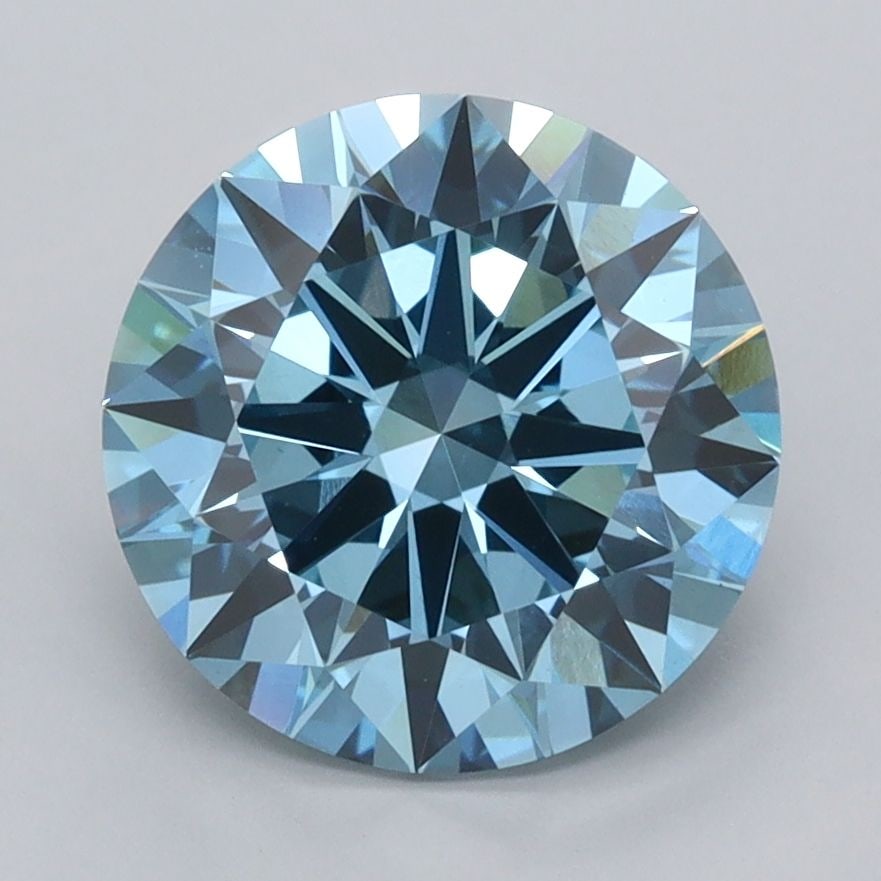 IGI Round 3.01ct Fancy Vivid Blue VVS2 - Ideal Loose Lab Diamond: IGI Round 3.01ct Fancy Vivid Blue VVS2 - Ideal Loose Lab Diamond Item Specifics: Source: This Is A Real Diamond Grown In A Lab Not Mined. Carat: 3.01 Cut: ID Color: Fancy Vivid Blue Clarity: VVS2 Poli