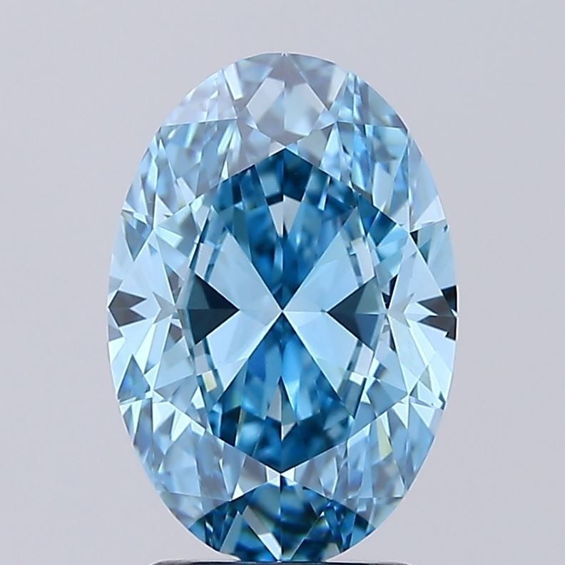 IGI Oval 2.72ct Fancy Vivid Blue VVS2 - Loose Lab Diamond: IGI Oval 2.72ct Fancy Vivid Blue VVS2 - Loose Lab Diamond Item Specifics: Source: This Is A Real Diamond Grown In A Lab Not Mined. Carat: 2.72 Cut: - Color: Fancy Vivid Blue Clarity: VVS2 Polish: EX S