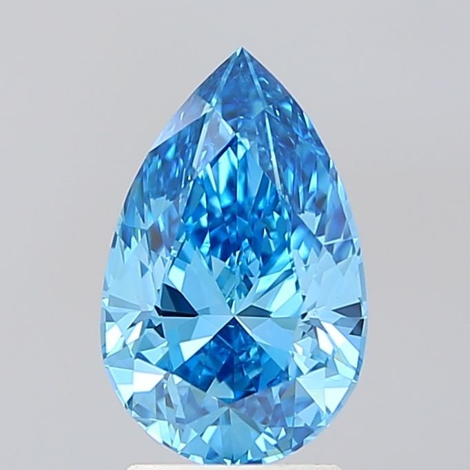 IGI Pear 2.09ct Fancy Vivid Blue VVS2 - Loose Lab Diamond: IGI Pear 2.09ct Fancy Vivid Blue VVS2 - Loose Lab Diamond Item Specifics: Source: This Is A Real Diamond Grown In A Lab Not Mined. Carat: 2.09 Cut: - Color: Fancy Vivid Blue Clarity: VVS2 Polish: EX S