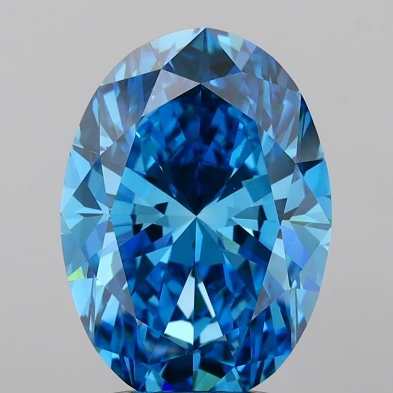 IGI Oval 3.07ct Fancy Vivid Blue VVS2 - Loose Lab Diamond: IGI Oval 3.07ct Fancy Vivid Blue VVS2 - Loose Lab Diamond Item Specifics: Source: This Is A Real Diamond Grown In A Lab Not Mined. Carat: 3.07 Cut: - Color: Fancy Vivid Blue Clarity: VVS2 Polish: EX S