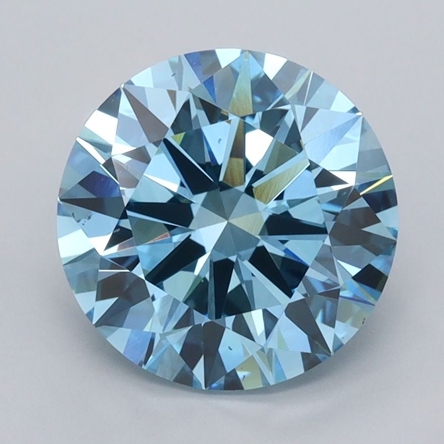 IGI Round 3.03ct Fancy Vivid Blue VVS2 - Ideal Loose Lab Diamond: IGI Round 3.03ct Fancy Vivid Blue VVS2 - Ideal Loose Lab Diamond Item Specifics: Source: This Is A Real Diamond Grown In A Lab Not Mined. Carat: 3.03 Cut: ID Color: Fancy Vivid Blue Clarity: VVS2 Poli