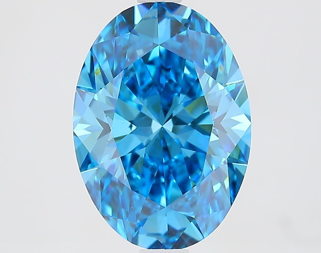 IGI Oval 2.71ct Fancy Vivid Blue VVS2 - Loose Lab Diamond: IGI Oval 2.71ct Fancy Vivid Blue VVS2 - Loose Lab Diamond Item Specifics: Source: This Is A Real Diamond Grown In A Lab Not Mined. Carat: 2.71 Cut: - Color: Fancy Vivid Blue Clarity: VVS2 Polish: EX S