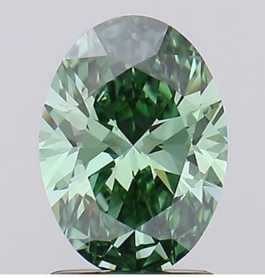 Oval 1.29ct Fancy Green VVS2 - Loose Lab Diamond: Oval 1.29ct Fancy Green VVS2 - Loose Lab Diamond Item Specifics: Source: This Is A Real Diamond Grown In A Lab Not Mined. Carat: 1.29 Cut: - Color: Fancy Green Clarity: VVS2 Polish: VG Symmetry: VG Me