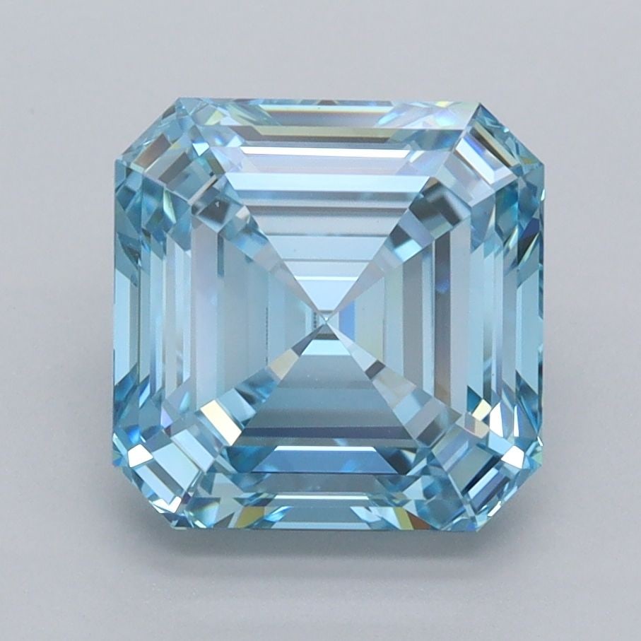IGI Asscher 3.08ct Fancy Vivid Blue VVS1 - Loose Lab Diamond: IGI Asscher 3.08ct Fancy Vivid Blue VVS1 - Loose Lab Diamond Item Specifics: Source: This Is A Real Diamond Grown In A Lab Not Mined. Carat: 3.08 Cut: - Color: Fancy Vivid Blue Clarity: VVS1 Polish: E
