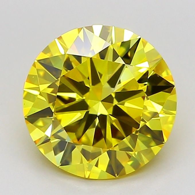 IGI Round 2.57ct Fancy Vivid Yellow VVS2 - Loose Lab Diamond: IGI Round 2.57ct Fancy Vivid Yellow VVS2 - Loose Lab Diamond Item Specifics: Source: This Is A Real Diamond Grown In A Lab Not Mined. Carat: 2.57 Cut: EX Color: Fancy Vivid Yellow Clarity: VVS2 Polish