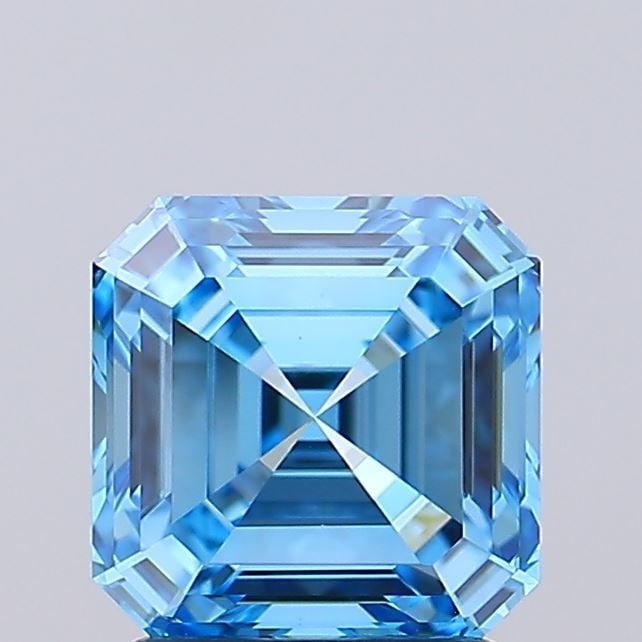 IGI Asscher 2.21ct Fancy Vivid Blue VVS2 - Loose Lab Diamond: IGI Asscher 2.21ct Fancy Vivid Blue VVS2 - Loose Lab Diamond Item Specifics: Source: This Is A Real Diamond Grown In A Lab Not Mined. Carat: 2.21 Cut: - Color: Fancy Vivid Blue Clarity: VVS2 Polish: E