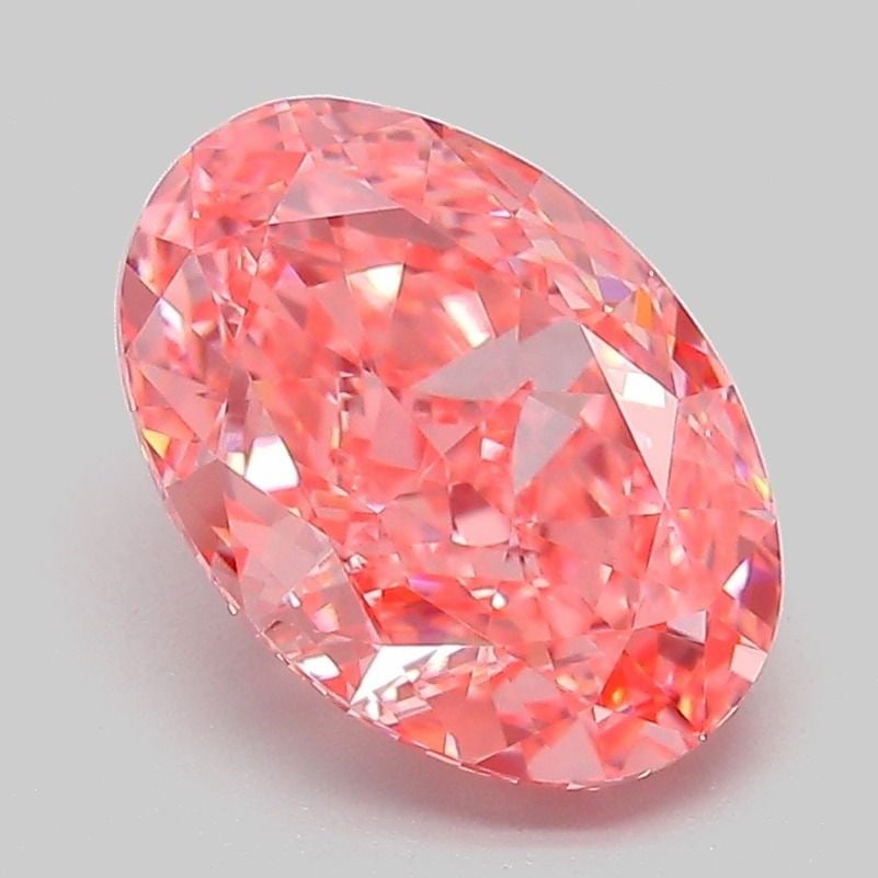 IGI Oval 2.7ct Fancy Vivid Pink VVS2 - Loose Lab Diamond: IGI Oval 2.7ct Fancy Vivid Pink VVS2 - Loose Lab Diamond Item Specifics: Source: This Is A Real Diamond Grown In A Lab Not Mined. Carat: 2.7 Cut: - Color: Fancy Vivid Pink Clarity: VVS2 Polish: EX Sym