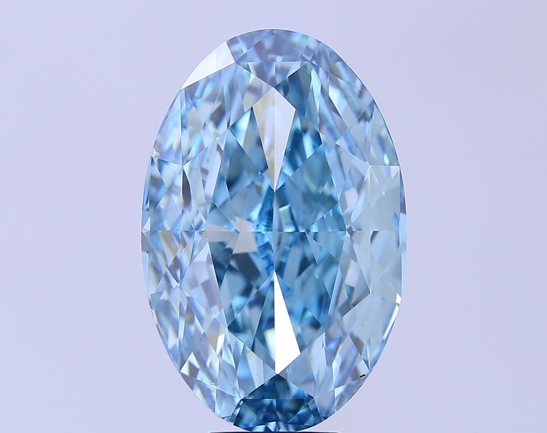 IGI Oval 12.11ct Fancy Vivid Blue VVS2 - Loose Lab Diamond: IGI Oval 12.11ct Fancy Vivid Blue VVS2 - Loose Lab Diamond Item Specifics: Source: This Is A Real Diamond Grown In A Lab Not Mined. Carat: 12.11 Cut: - Color: Fancy Vivid Blue Clarity: VVS2 Polish: