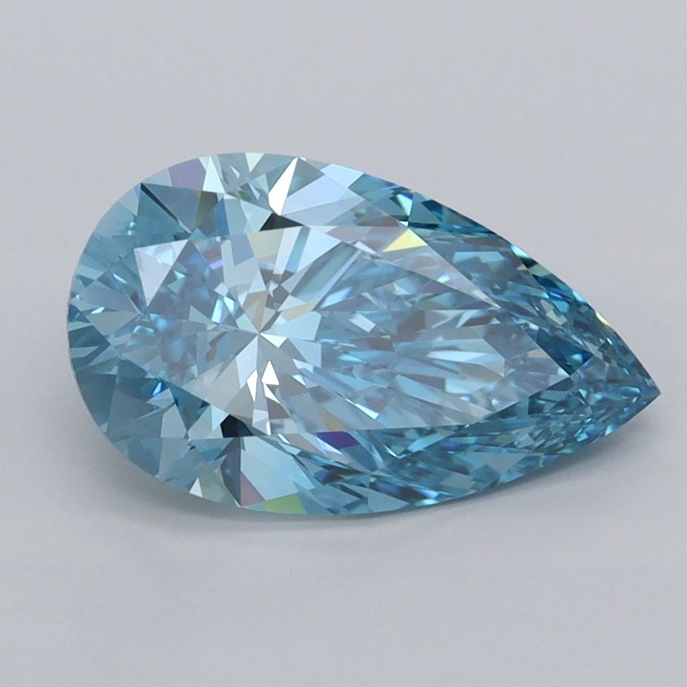IGI Pear 2.04ct Fancy Vivid Blue VVS1 - Loose Lab Diamond: IGI Pear 2.04ct Fancy Vivid Blue VVS1 - Loose Lab Diamond Item Specifics: Source: This Is A Real Diamond Grown In A Lab Not Mined. Carat: 2.04 Cut: - Color: Fancy Vivid Blue Clarity: VVS1 Polish: EX S