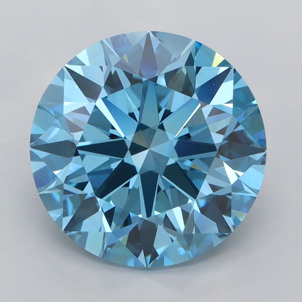 IGI Round 5.09ct Fancy Vivid Blue VVS2 - Ideal Loose Lab Diamond: IGI Round 5.09ct Fancy Vivid Blue VVS2 - Ideal Loose Lab Diamond Item Specifics: Source: This Is A Real Diamond Grown In A Lab Not Mined. Carat: 5.09 Cut: ID Color: Fancy Vivid Blue Clarity: VVS2 Poli