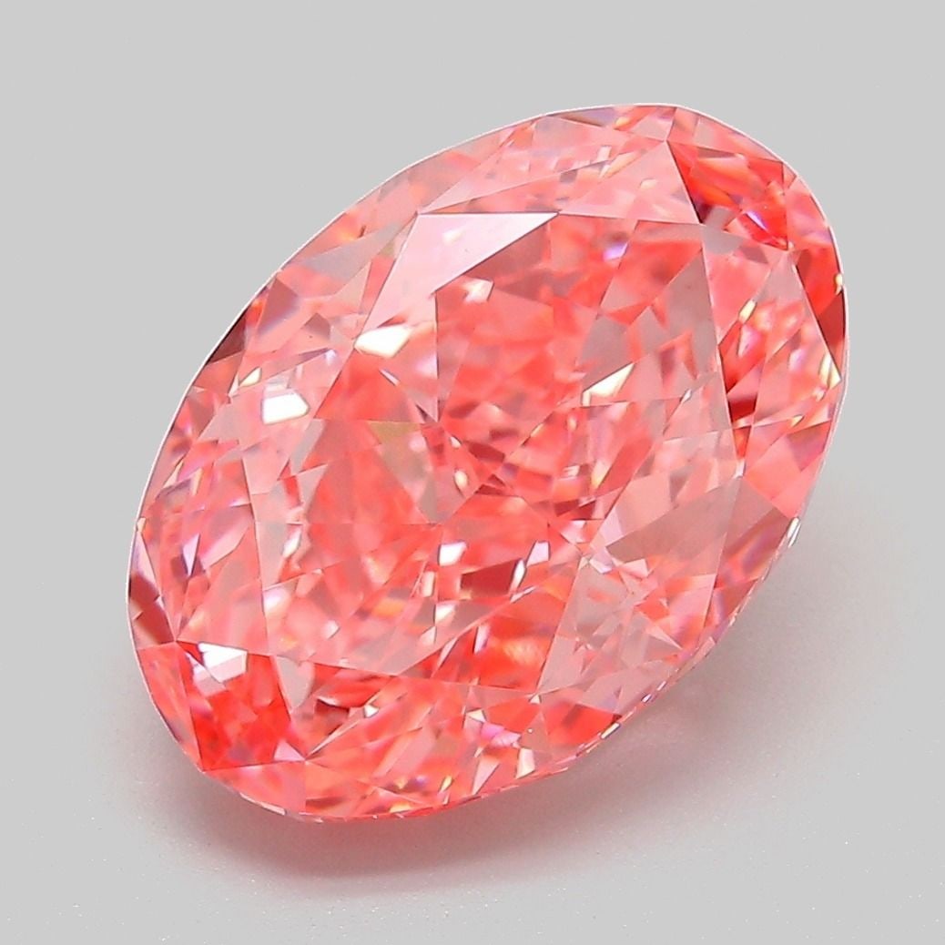 IGI Oval 5.54ct Fancy Vivid Pink VVS2 - Loose Lab Diamond: IGI Oval 5.54ct Fancy Vivid Pink VVS2 - Loose Lab Diamond Item Specifics: Source: This Is A Real Diamond Grown In A Lab Not Mined. Carat: 5.54 Cut: - Color: Fancy Vivid Pink Clarity: VVS2 Polish: EX S