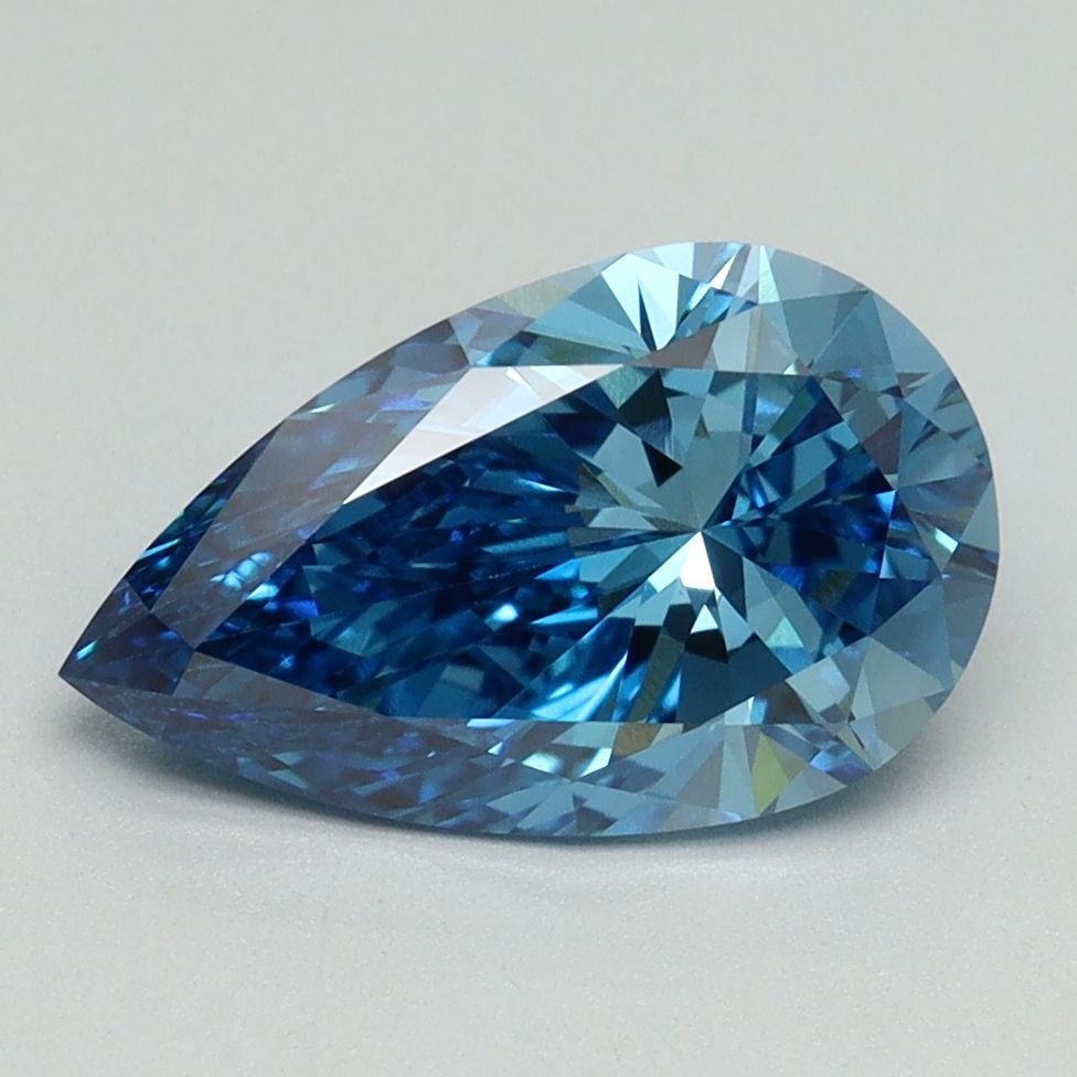 IGI Pear 2.08ct Fancy Vivid Blue VVS2 - Loose Lab Diamond: IGI Pear 2.08ct Fancy Vivid Blue VVS2 - Loose Lab Diamond Item Specifics: Source: This Is A Real Diamond Grown In A Lab Not Mined. Carat: 2.08 Cut: - Color: Fancy Vivid Blue Clarity: VVS2 Polish: EX S
