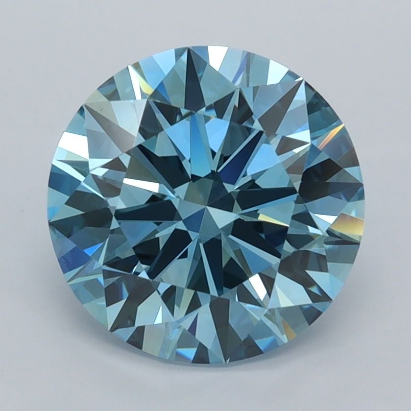 IGI Round 2.53ct Fancy Vivid Blue VVS1 - Ideal Loose Lab Diamond: IGI Round 2.53ct Fancy Vivid Blue VVS1 - Ideal Loose Lab Diamond Item Specifics: Source: This Is A Real Diamond Grown In A Lab Not Mined. Carat: 2.53 Cut: ID Color: Fancy Vivid Blue Clarity: VVS1 Poli