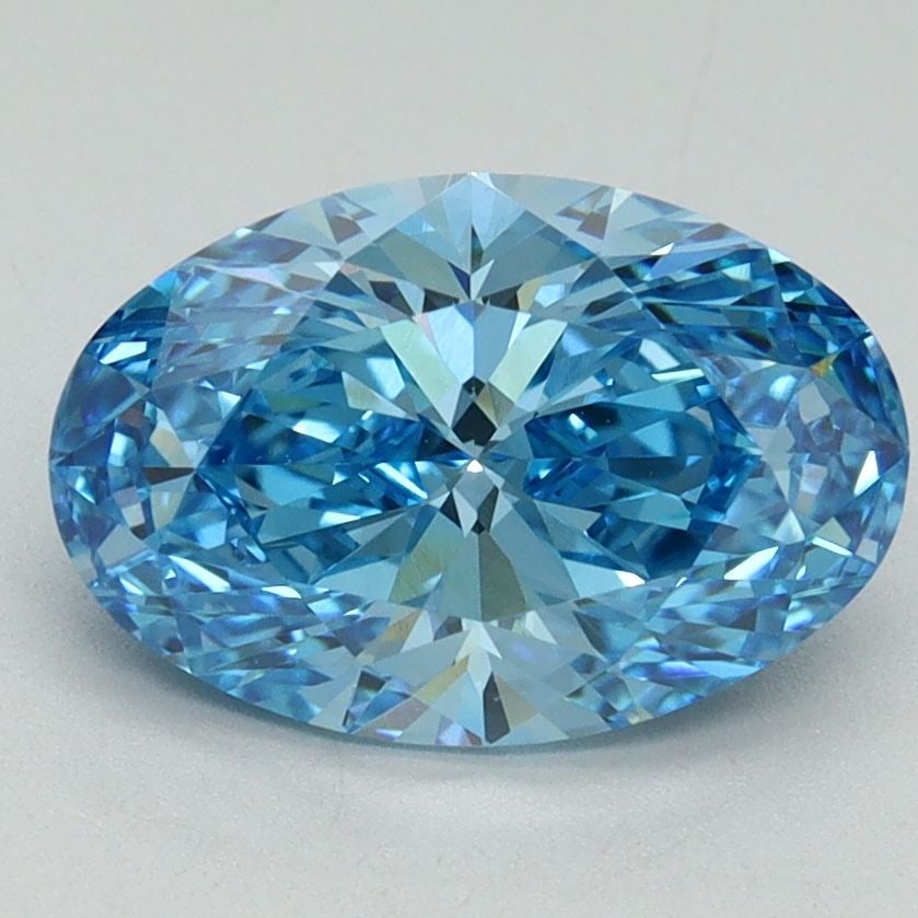 IGI Oval 2.16ct Fancy Vivid Blue VVS2 - Loose Lab Diamond: IGI Oval 2.16ct Fancy Vivid Blue VVS2 - Loose Lab Diamond Item Specifics: Source: This Is A Real Diamond Grown In A Lab Not Mined. Carat: 2.16 Cut: - Color: Fancy Vivid Blue Clarity: VVS2 Polish: EX S