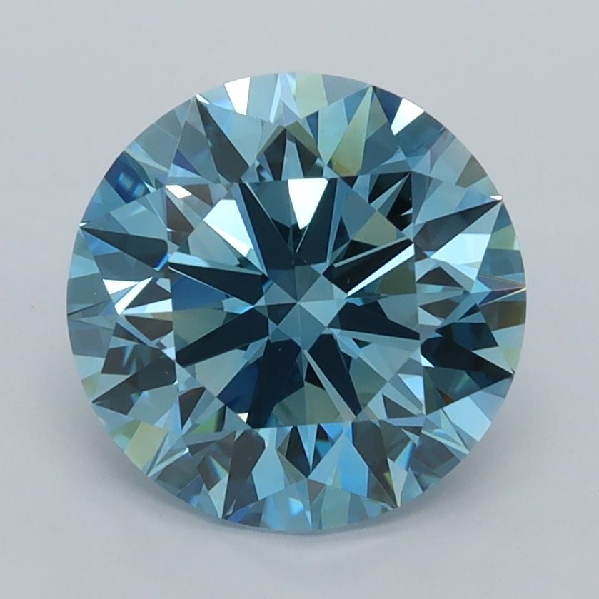 IGI Round 2.53ct Fancy Vivid Blue VVS2 - Ideal Loose Lab Diamond: IGI Round 2.53ct Fancy Vivid Blue VVS2 - Ideal Loose Lab Diamond Item Specifics: Source: This Is A Real Diamond Grown In A Lab Not Mined. Carat: 2.53 Cut: ID Color: Fancy Vivid Blue Clarity: VVS2 Poli