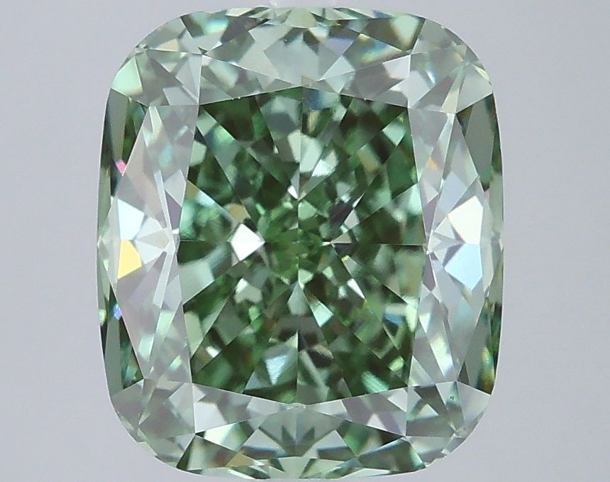 IGI Cushion Modified 4.08ct Fancy Vivid Green VVS2 - Loose Lab Diamond: IGI Cushion Modified 4.08ct Fancy Vivid Green VVS2 - Loose Lab Diamond Item Specifics: Source: This Is A Real Diamond Grown In A Lab Not Mined. Carat: 4.08 Cut: - Color: Fancy Vivid Green Clarity: