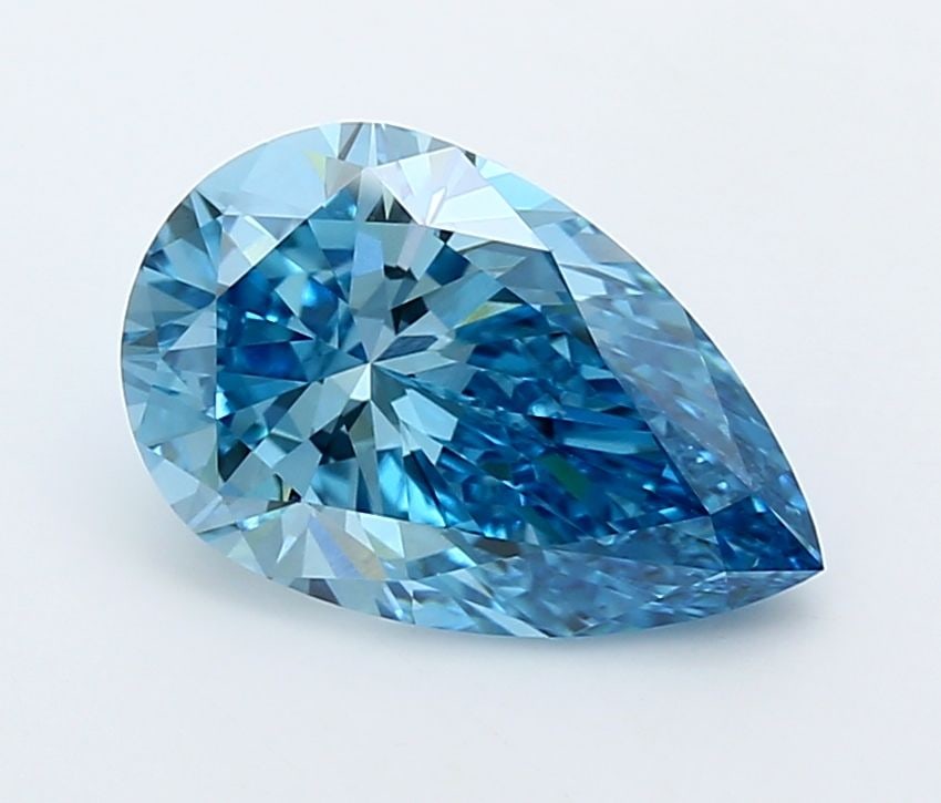 IGI Pear 2.99ct Fancy Vivid Blue VVS2 - Loose Lab Diamond (1 of 1)