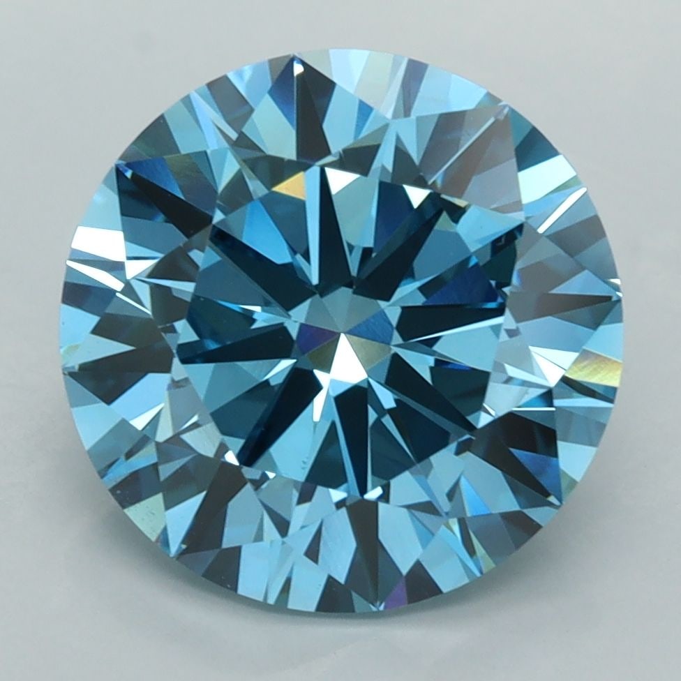 IGI Round 5.02ct Fancy Vivid Blue VVS2 - Loose Lab Diamond: IGI Round 5.02ct Fancy Vivid Blue VVS2 - Loose Lab Diamond Item Specifics: Source: This Is A Real Diamond Grown In A Lab Not Mined. Carat: 5.02 Cut: EX Color: Fancy Vivid Blue Clarity: VVS2 Polish: