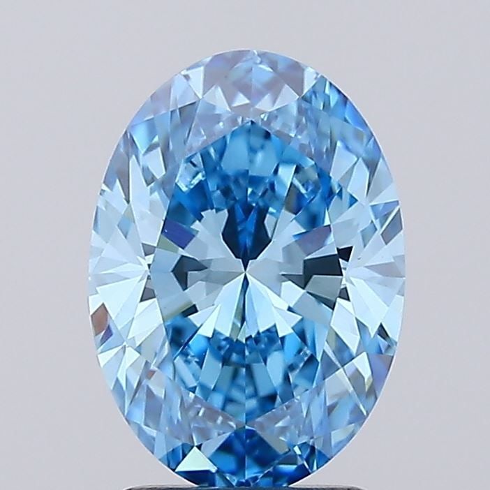 IGI Oval 2.07ct Fancy Vivid Blue VVS2 - Loose Lab Diamond: IGI Oval 2.07ct Fancy Vivid Blue VVS2 - Loose Lab Diamond Item Specifics: Source: This Is A Real Diamond Grown In A Lab Not Mined. Carat: 2.07 Cut: - Color: Fancy Vivid Blue Clarity: VVS2 Polish: EX S