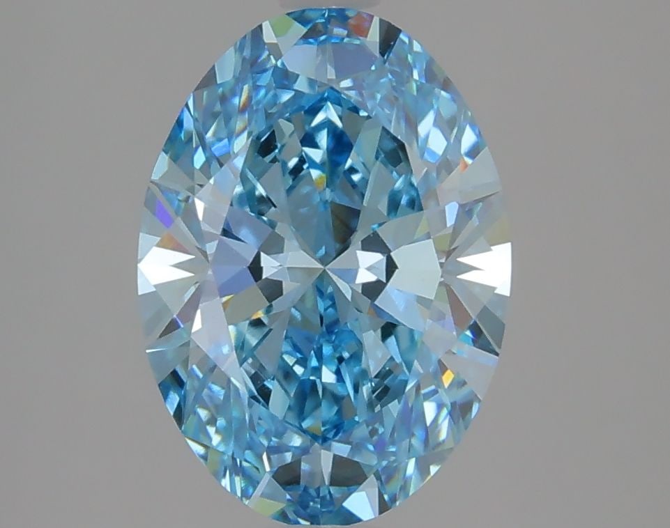 IGI Oval 2.71ct Fancy Vivid Blue VVS2 - Loose Lab Diamond: IGI Oval 2.71ct Fancy Vivid Blue VVS2 - Loose Lab Diamond Item Specifics: Source: This Is A Real Diamond Grown In A Lab Not Mined. Carat: 2.71 Cut: - Color: Fancy Vivid Blue Clarity: VVS2 Polish: EX S