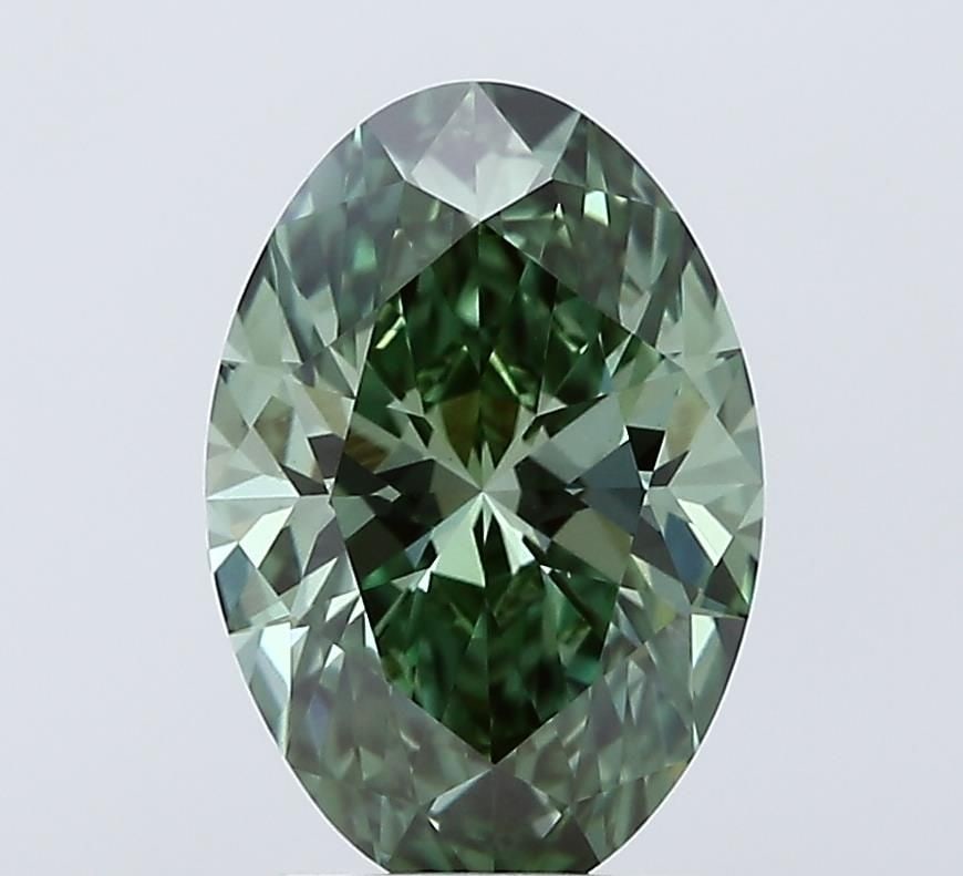 IGI Oval 2.52ct Fancy Vivid Green VVS2 - Loose Lab Diamond: IGI Oval 2.52ct Fancy Vivid Green VVS2 - Loose Lab Diamond Item Specifics: Source: This Is A Real Diamond Grown In A Lab Not Mined. Carat: 2.52 Cut: - Color: Fancy Vivid Green Clarity: VVS2 Polish:
